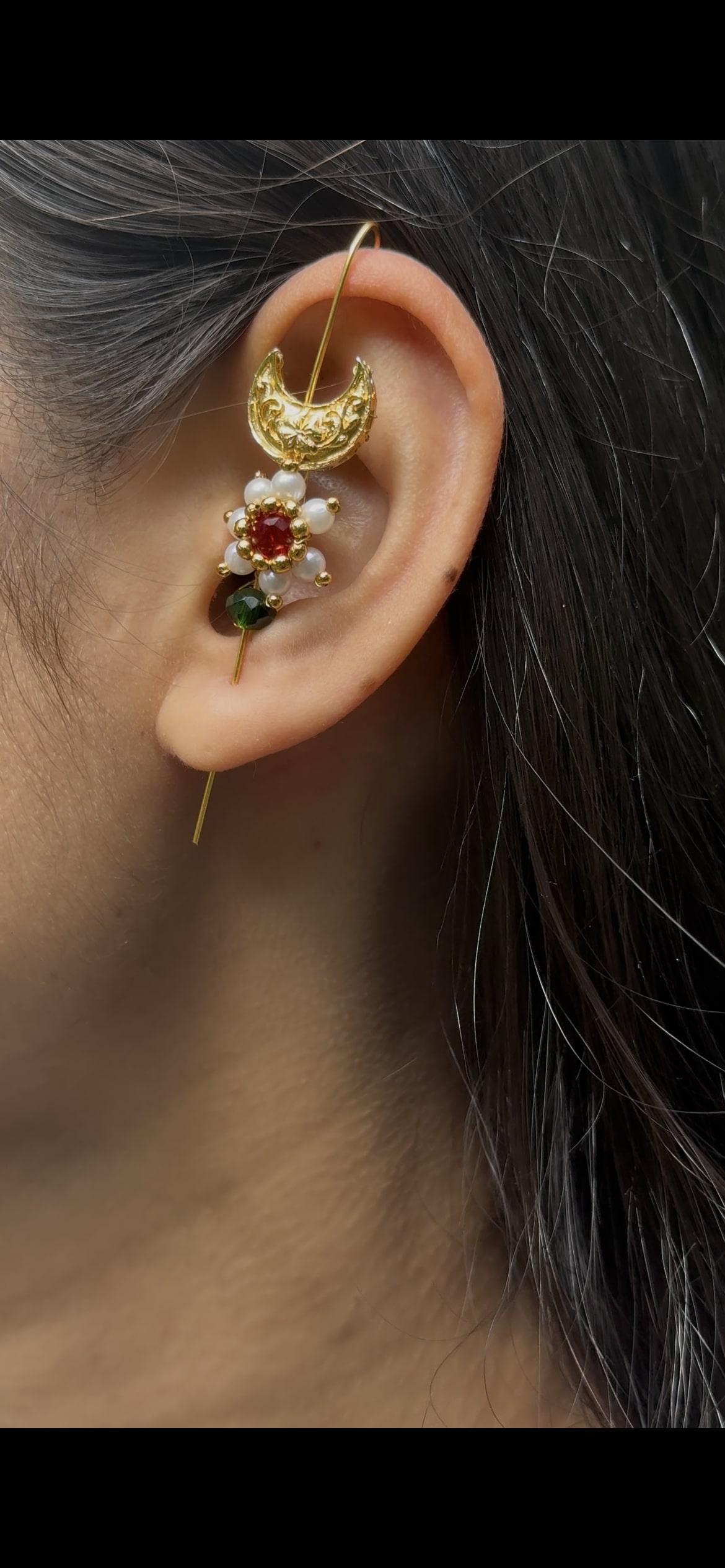 Royal Chandra Floral Ear Cuff