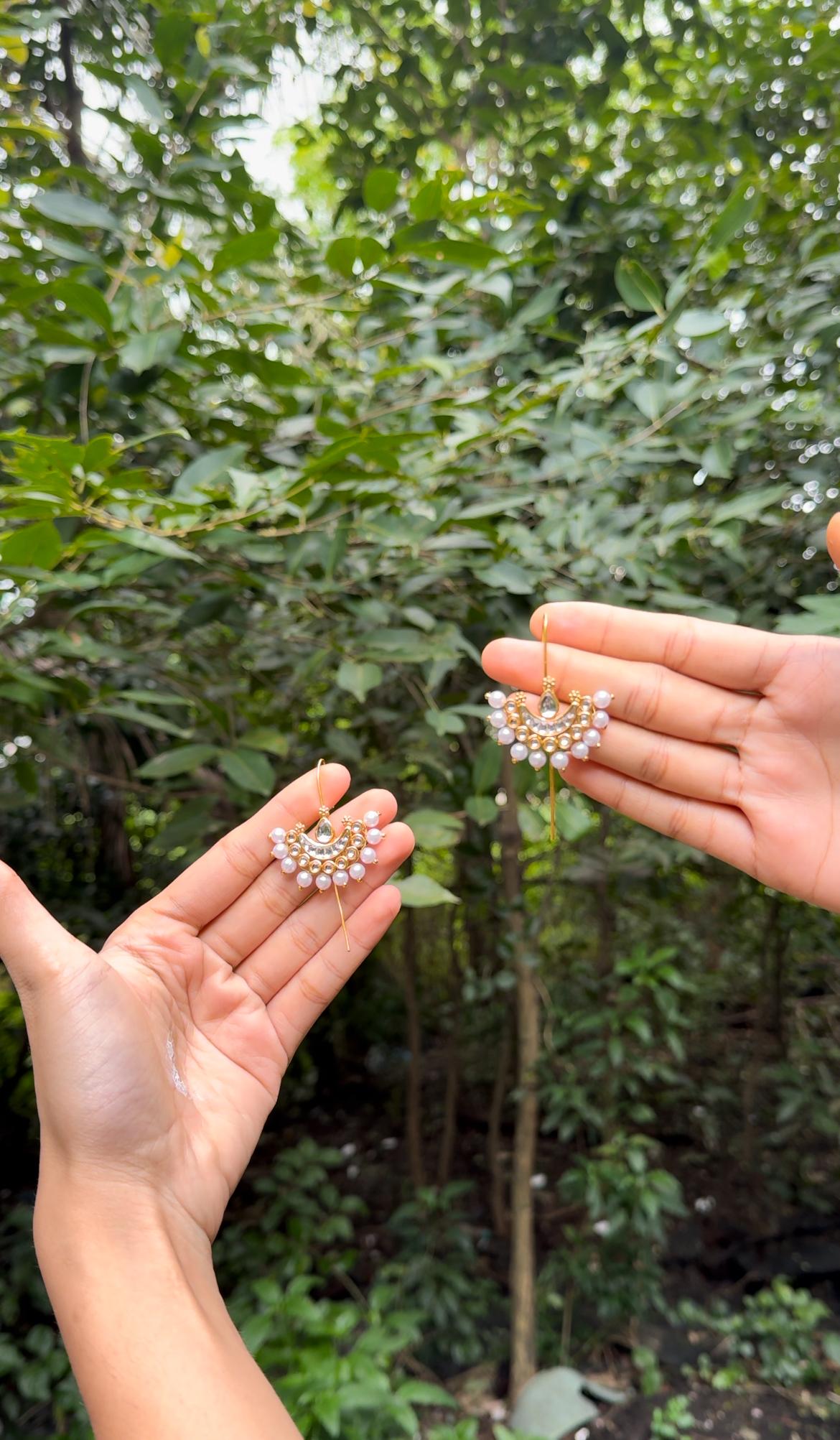 Royal Kundan Pearl Ear Cuff
